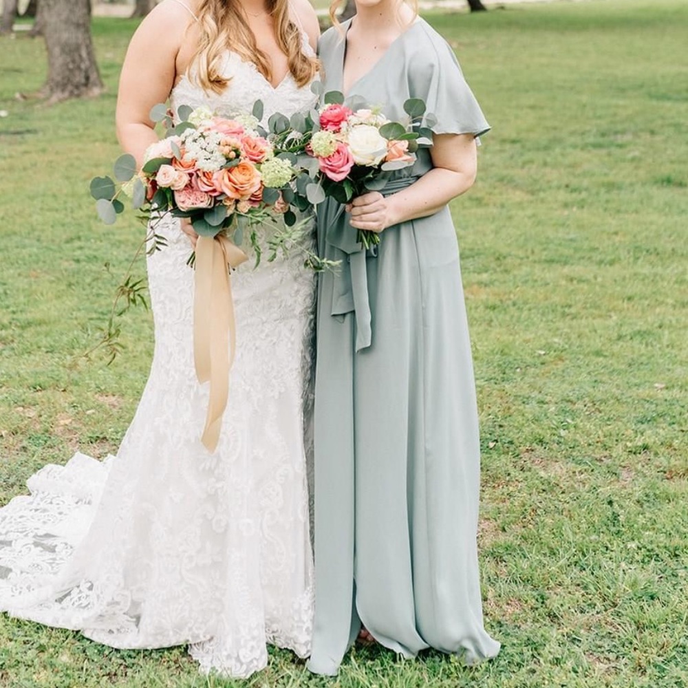 Show Me Your MuMu Silver Sage Bridesmaid Dress - Picture 2 of 5